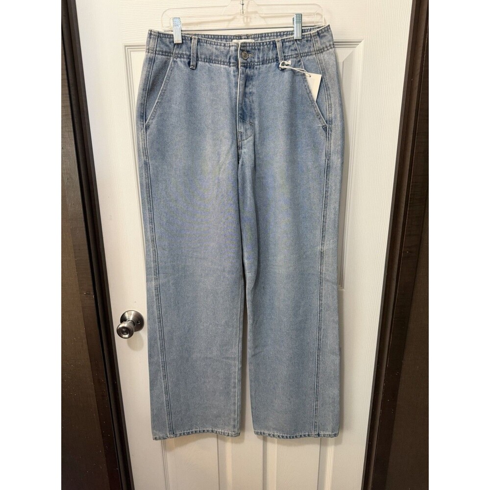 Anthropologie Unpublished Jolene Catalina Wide Leg High Rise Denim Jeans Sz 27
